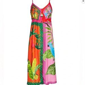 FARM Rio Double Scarves Midi Dress, size L